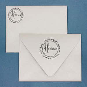 Henderson Round Address Stamp Imprint Example
