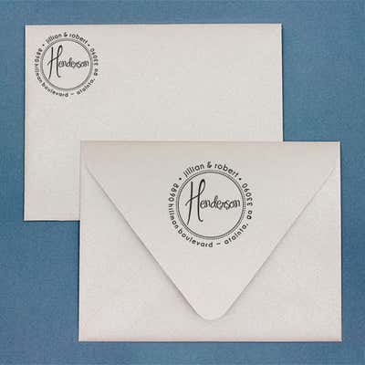 Henderson Round Address Stamp - alternate view