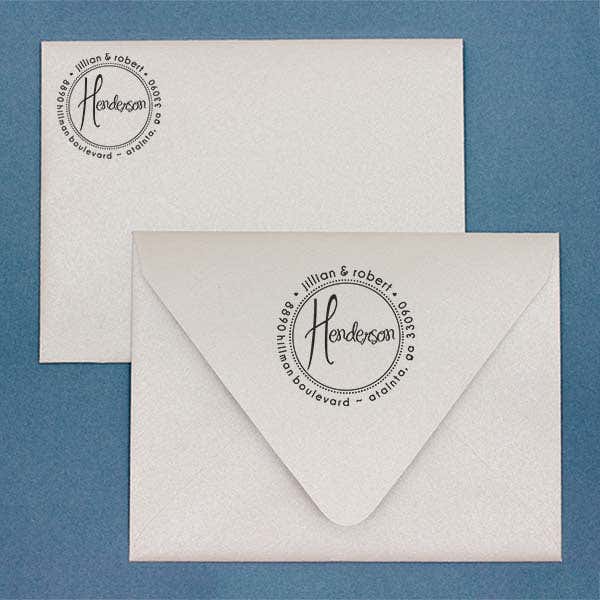 Henderson Round Address Stamp Imprint Example