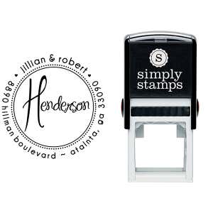Henderson Round Address Stamp Body and Design