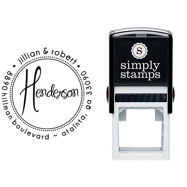 Henderson Round Address Stamp Body and Design