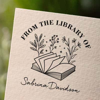 Growth Custom Book Stamp - alternate view
