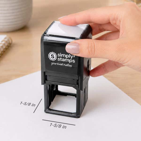 Example of impression size of a self-inking stamp