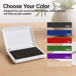 Chart of available ink colors for the Custom Logo Business Card Stamp