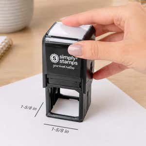 Example of impression size for a self-inking stamp