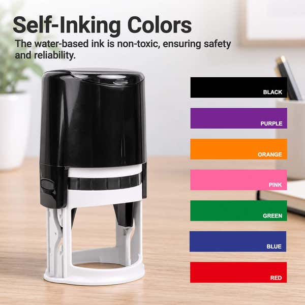 Chart of available ink colors for the Medium Round Self