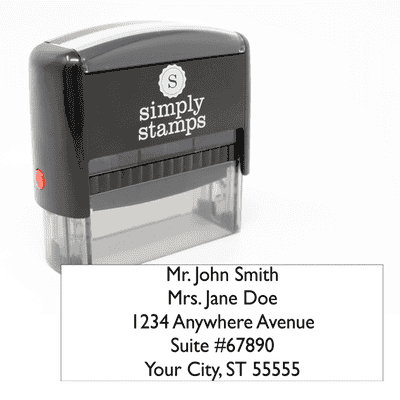2 line rubber address stamp