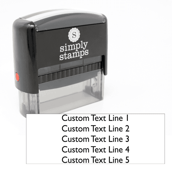 Custom 5 Line Rubber Stamp