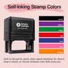 Self-inking stamp ink color options