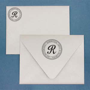 Palmetto Circle Address Stamp Imprint Example