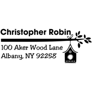 Birdhouse Branch Return Address Stamp