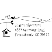 Birdie Birdhouse Return Address Stamp