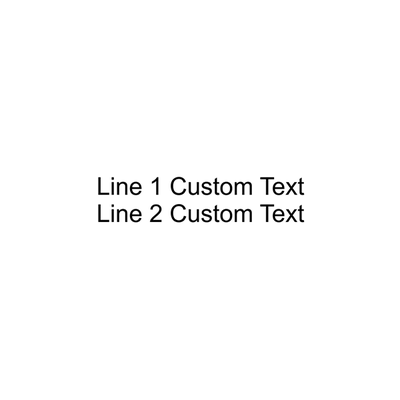 2 Line Custom Rubber Stamp - alternate view