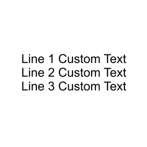 3 Line Custom Rubber Stamp Imprint Example