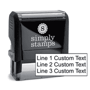 3 Line Custom Rubber Stamp