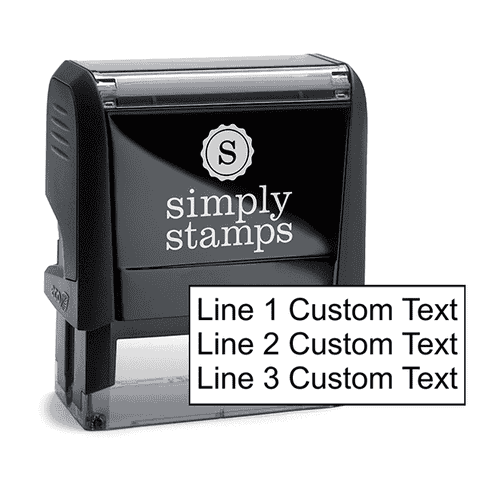3 Line Custom Rubber Stamp
