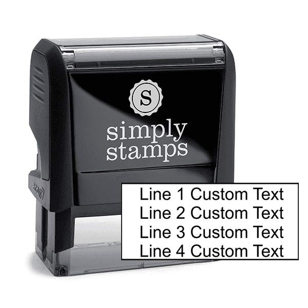4 Line Custom Rubber Stamp