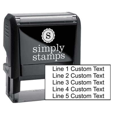 5 Line Custom Rubber Stamp