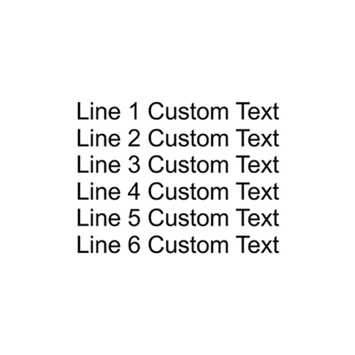 6 Line Custom Rubber Stamp - alternate view