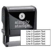 6 Line Custom Rubber Stamp