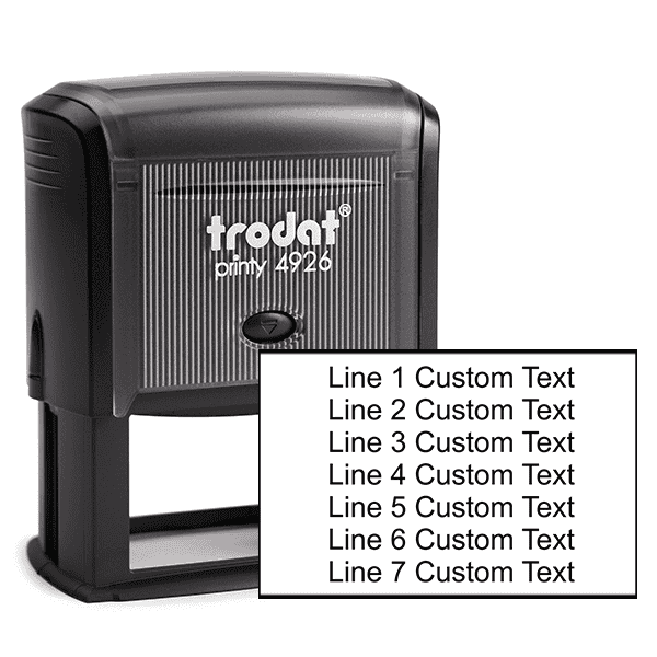 7 Line Custom Rubber Stamp