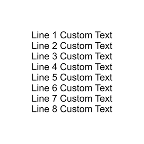 8 Line Custom Rubber Stamp