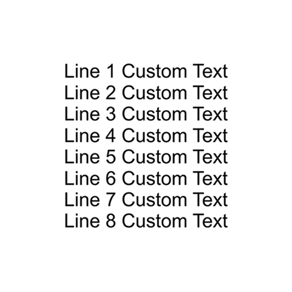 8 Line Custom Rubber Stamp