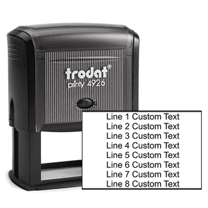 8 Line Custom Rubber Stamp