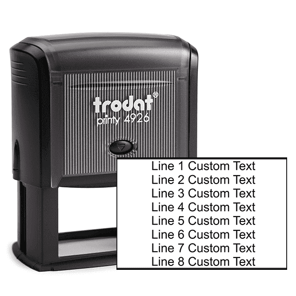 8 Line Custom Rubber Stamp
