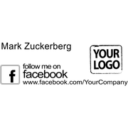 Follow Me on Facebook Self-Inking Logo Stamp