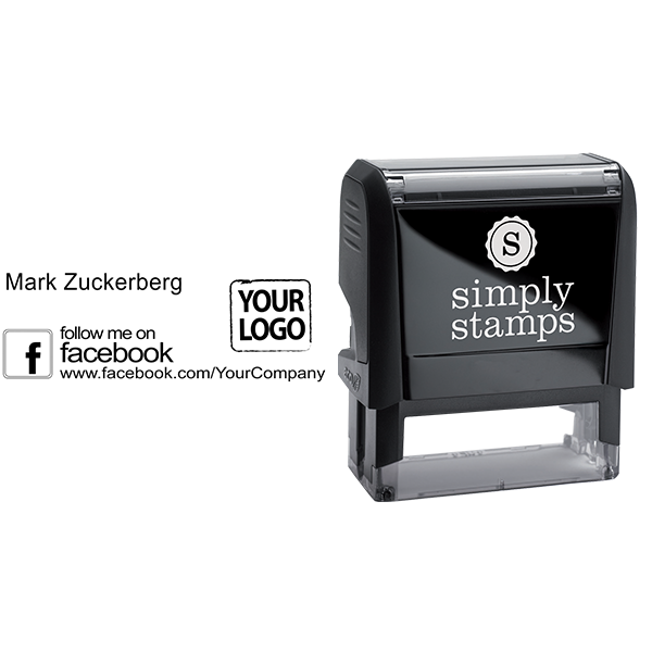 Follow Me on Facebook Logo Stamp - Stamp Body and Design