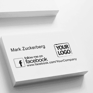 Follow Me on Facebook Logo Stamp Imprint on Paper