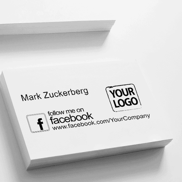 Follow Me on Facebook Logo Stamp Imprint on Paper
