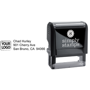 Custom Logo Return Address Stamp Body and Design
