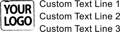 Custom Logo 3 Line with text rubber stamp