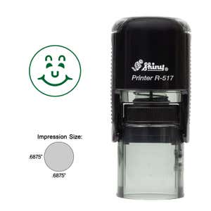 Smiley Face Round Border Stamp Body and Imprint