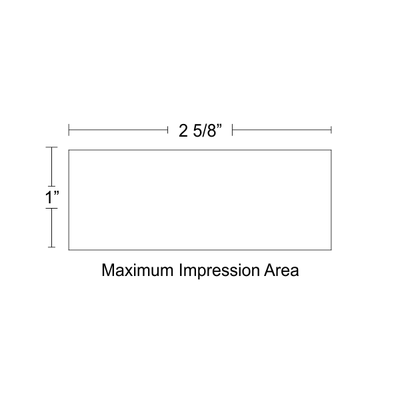 Customizable Trodat Professional 5205 Heavy Duty Self-Inking Stamp with Stainless Steel Frame and 1" x 2.75" Impression Size - alternate view