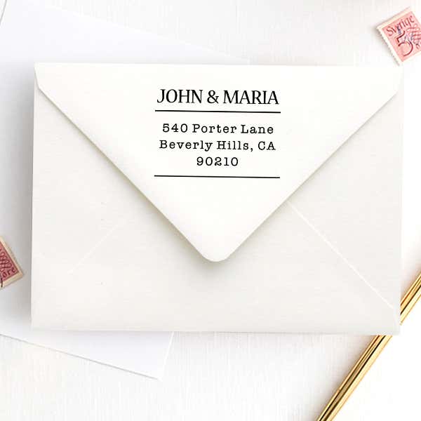 Sleek Type Address Stamp Imprint Example