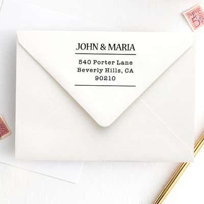 Sleek Type Address Stamp - alternate view