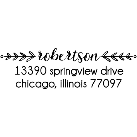 Laurel Robertson Rectangular Address Stamp