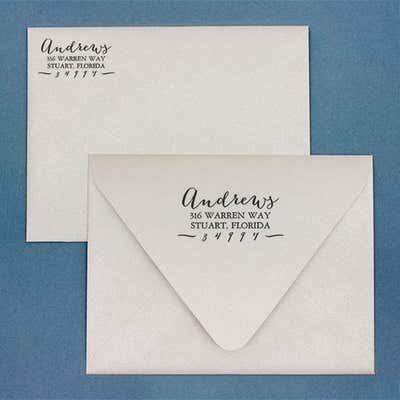 Andrews Hand Address Stamp - alternate view