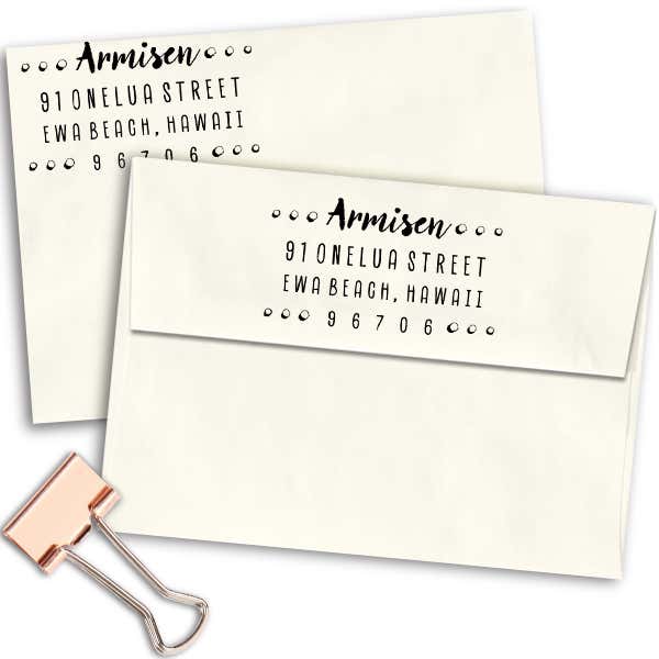 Armisen Halftone Address Stamped envelopes
