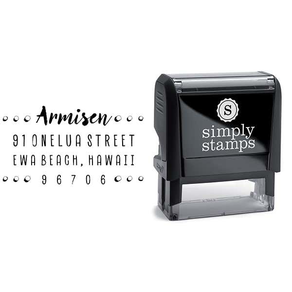 Armisen Halftone Address Stamp & stamp model body