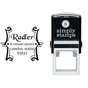 Radler Framed Address Stamp Body and Design