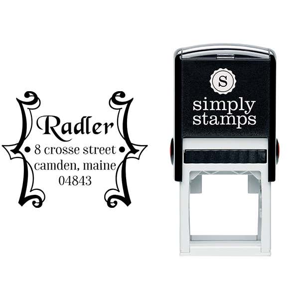 Radler Framed Address Stamp Body and Design