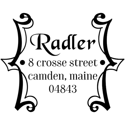 Radler Framed Address Stamp