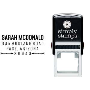 Southwestern Tribal Arrow Address Stamp Body and Design
