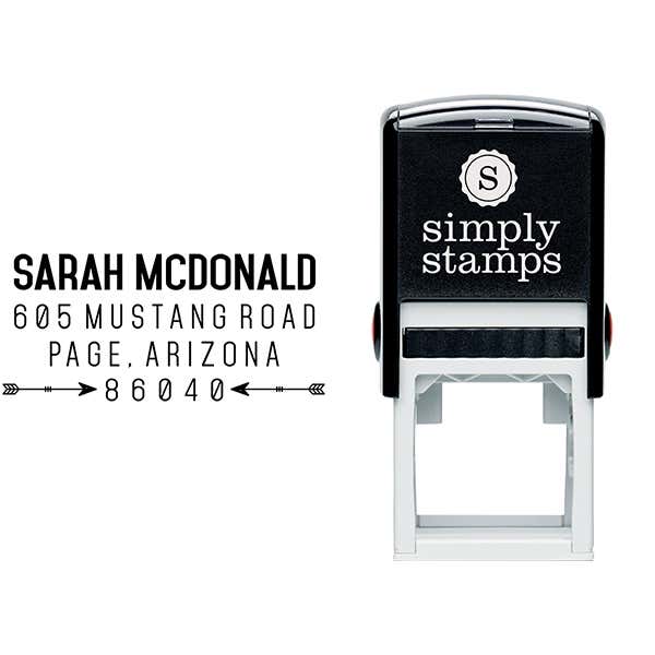 Southwestern Tribal Arrow Address Stamp Body and Design