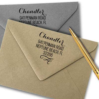 Chandler Swash Address Stamp - alternate view