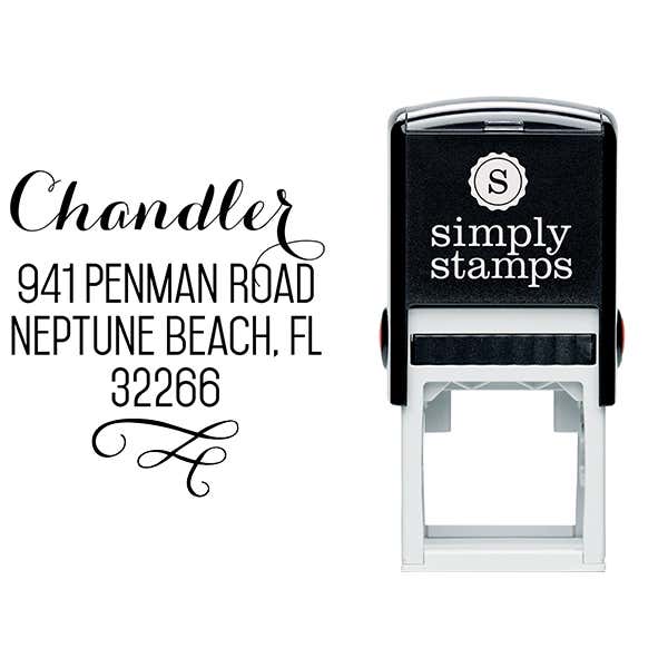 Chandler Swash Address Stamp Body and Design